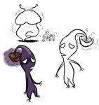 ambiguous_gender fungus gas group mushroom mushroom_cap plant purple_body sad simple_background white_background pinyaps nintendo pikmin beast_(pikmin) elemental_creature flora_fauna mushroom_pikmin pikmin_(species) puffstool line_art