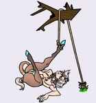 andromorph bodily_fluids captor captured cum free_use genital_fluids genitals grumpy hooves hunted impending intersex male plant predicament pussy rope snare snared solo stuck trapped tree unimpressed lad_draws lad_(lad_draws) faun humanoid satyr trans_(lore) trans_man_(lore)