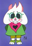 1980s_theme anthro blush male smile toony devluca17 deltarune undertale_(series) ralsei bovid caprine goat mammal cartoon invalid_tag absurd_res hi_res