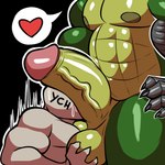 anthro balls belly big_belly duo erection genitals green_body humanoid_genitalia humanoid_penis male male/male muscular nipples nude penis size_difference dirtymache gator_(streamer) invader_(invaderthegator) alligator alligatorid crocodile crocodilian lizard reptile scalie 1:1 alpha_channel digital_media_(artwork)