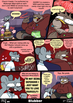 anthro argument asphyxiation awkward awkward_moment beak beverage black_nose bodily_fluids brown_body brown_fur buckteeth burger candy choking clothed clothed_anthro clothed_male clothing color_coded color_coded_speech_bubble crying dessert dialogue duo food fully_clothed fully_clothed_anthro fully_clothed_male fur gagging gloves grey_body grey_fur handwear happy hoodie jacket kitchen_gloves magic magic_user male mormon nervous nervous_sweat obese obese_anthro obese_male orange_beak overweight overweight_anthro overweight_male profanity red_clothing red_hoodie red_jacket red_topwear satanic satanism shirt skinny_anthro skinny_male smoothie speech_bubble summoning sweat tears teeth text topwear whiskers white_clothing white_shirt white_topwear yellow_clothing yellow_gloves yellow_handwear happyroadkill isaiah_the_mormon_mouse orin_owl avian bird mammal mouse murid murine owl rodent 2026 absurd_res comic english_text hi_res multiple_scenes