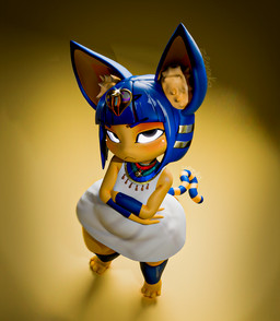 4_toes :< accessory angry anthro blue_hair clothing crossed_arms dress egyptian feet female glowing glowing_eyes hair hair_accessory high-angle_view inner_ear_fluff jewelry looking_at_viewer looking_up looking_up_at_viewer markings necklace noseless shortstack shortstack_female simple_background solo striped_markings striped_tail stripes tail tail_markings toes tuft white_clothing white_dress wide_hips yellow_background yellow_body zelyonka zy0n7_(modeler) animal_crossing nintendo ankha_(animal_crossing) domestic_cat felid feline felis mammal 3d_(artwork) digital_media_(artwork) full-length_portrait portrait watermark