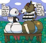 anal anthro big_butt bottomless bubble_butt butt butt_focus clothed clothing facesitting female female_on_top group header header_box huge_butt male male/female on_top oral panties rimming sex sitting_on_another text text_header underwear klutzatdusk animal_crossing nintendo piper_(animal_crossing) villager_(animal_crossing) winnie_(animal_crossing) avian bird equid equine horse human mammal english_text hi_res