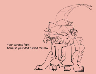 anthro clothing hoodie male paws profanity shitpost solo text topwear grayteshrimp spip_(gneffbutter) aquatic arthropod crustacean felid feline hybrid mammal shrimp english_text meme sketch