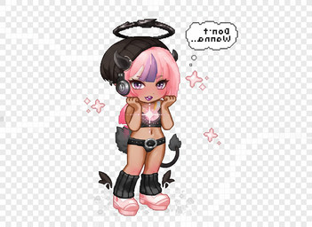 dont_wanna female hair halo pink_hair scut_tail short_tail solo spade_tail tail demon human humanoid mammal