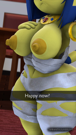 anthro areola bandage big_breasts blue_hair breasts camera_view curvy_figure erect_nipples female hair inside navel nipples orange_areola orange_nipples shortstack shortstack_female solo tail text thick_thighs voluptuous wide_hips tahlian animal_crossing nintendo snapchat ankha_(animal_crossing) domestic_cat felid feline felis mammal 2018 3d_(artwork) 9:16 digital_media_(artwork) english_text hi_res source_filmmaker_(artwork) url