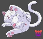 anthro anus balls erection fur genitals male pawpads penis pupils slit_pupils solo spread_anus spreading white_body white_fur doritomon dragon_ball korin_(dragon_ball) domestic_cat felid feline felis mammal