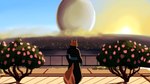 anthro armor city city_background cityscape clothed clothing flower fur male pink_flower plant railing rock_garden solo sun tail the_tower_(destiny) prismanoodle_(artist) reiker destiny_(video_game) the_traveler_(destiny) canid canine canis coyote coywolf hybrid mammal wolf 16:9 hi_res widescreen