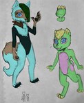 anthro black_body black_fur black_nose black_pawpads blonde_hair blue_body blue_eyes blue_fur chest_tuft claws curled_hair digital_coloring digitigrade duo eye_markings eyebrow_through_hair eyebrows eyelashes facial_markings facial_tuft feet female finger_claws fluffy fluffy_tail fur gloves_(marking) green_body green_fur green_hair hair hair_over_eye handpaw head_markings hindpaw inner_ear_fluff kerchief leg_markings markings mask_(marking) multicolored_body multicolored_fur one_eye_obstructed open_mouth open_smile pawpads paws pink_body pink_fur pink_nose pointy_ears prick_ears pupils short short_tail skinny slim slit_pupils smile smiling_at_viewer socks_(marking) spots tail tail_markings toe_claws toeless_(marking) translucent translucent_hair tuft yellow_body yellow_fur dreamscreep glimmer_(dreamscreep) spot_(dreamscreep) bobtail_cat domestic_cat felid feline felis mammal absurd_res colored digital_media_(artwork) graphite_(artwork) hi_res mixed_media traditional_media_(artwork) nonbinary_(lore)