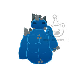 eyes_closed male overweight pecs rock rock_hair scratching_cheek simple_background solo ursanidcomedian slime_rancher humanoid rock_slime slime_(slime_rancher) 1:1 hi_res shaded simple_shading watermark