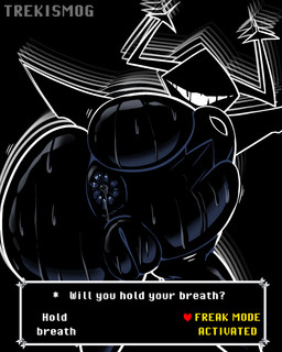 anus armor big_butt black_background black_body black_horn bodily_fluids butt female genitals horn huge_butt looking_at_viewer looking_back looking_back_at_viewer plump_labia simple_background solo spread_butt spreading sweat sweatdrop text text_box thick_thighs vulva wide_hips trekismog deltarune undertale_(series) roaring_knight horned_humanoid humanoid 4:5 absurd_res english_text hi_res
