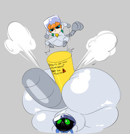 air_inflation air_puff air_tank air_tank_in_butt alarmed big_butt black_body black_fur blue_sclera butt butt_expansion expansion fur green_sclera grey_background helium_tank huge_butt hyper hyper_butt hyper_inflation inflation orange_body orange_fur simple_background text wide_eyed bif_steak rusfish monkey_wrench_(series) scratch_(monkey_wrench) scritch_(monkey_wrench) domestic_cat felid feline felis mammal 2025 hi_res