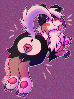 animal_genitalia animal_vulva anus blep canine_genitalia canine_vulva claws countershade_fur countershading cute_fangs fangs female feral fur gaping gaping_vagina genitals pawpads simple_background simplified_pawpads solo teeth textured textured_background tongue tongue_out vulva jackrabbit_(artist) nintendo pokemon biscotti_(jackrabbit) bernese_mountain_dog canid canine canis domestic_dog dusk_lycanroc generation_7_pokemon lycanroc mammal molosser mountain_dog pokemon_(species) swiss_mountain_dog 2025 chromatic_aberration hi_res shaded signature nonbinary_(lore)