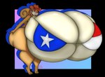 anthro big_breasts big_butt bikini breasts butt clothing cowboy_hat female hat headgear headwear huge_breasts huge_butt huge_thighs hyper hyper_breasts solo swimwear texas_flag thick_thighs three-quarter_view tight_clothing two-piece_swimsuit therealfalconpawnch7 nickelodeon spongebob_squarepants sandy_cheeks mammal rodent sciurid tree_squirrel 2025 hi_res