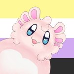 ambiguous_gender cute_fangs fangs intersex intersex/intersex lgbt_pride nonbinary_pride_colors pride_colors smile solo sparkles sparkling_eyes teeth hoshi_kodomo fan_character hoshi_(hoshikodomo) amphibian axolotl marine mole_salamander salamander 1:1 hi_res icon nonbinary_(lore)