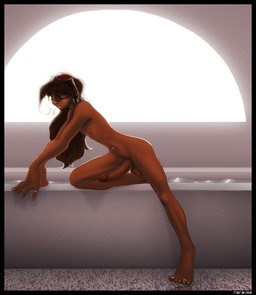 5_toes arm_support backlighting balls bath bathtub big_hands big_penis biped black_border border brown_balls brown_body brown_eyelids brown_face brown_feet brown_glans brown_hair brown_hands brown_nipples brown_nose brown_penis brown_skin chin_piercing curved_penis dark_balls dark_body dark_border dark_face dark_feet dark_glans dark_hair dark_hands dark_nipples dark_nose dark_penis dark_skin detailed_background digit_ring ear_piercing erection eyes_closed eyewear eyewear_on_head facial_piercing feet femboy finger_ring fingernails floor genitals glans glasses glasses_on_head gold_(metal) gold_jewelry gold_ring hair human_only humanoid_face humanoid_feet humanoid_genitalia humanoid_hands humanoid_nose humanoid_penis inside jewelry kneeling leaning leaning_forward lidded_eyes light lip_piercing long_hair long_penis male male_human monotone_balls monotone_face monotone_feet monotone_genitals monotone_hair monotone_hands monotone_penis mouth_closed nails navel navel_piercing navel_ring nipples nose_piercing not_furry nude on_one_knee penis piercing plantigrade raised_heel ring ring_(jewelry) ring_piercing saggy_balls side_view skinny small_waist smile solo tinted_glasses toe_ring toenails toes water sneakerfox human mammal grandfathered_content lighting