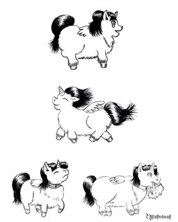 1_horn abuse ambiguous_feral ambiguous_gender child_abuse collar duo feral fur hair hooves horn mouth_hold open_mouth pain pained_expression quadruped side_view smile spiral_horn tail walking wind wings young young_ambiguous young_feral tjfluffnsnuff fluffy_pony mythology cicero_(bittersouffle) equid equine fluffy_pony_(species) mammal mythological_creature mythological_equine winged_unicorn 2026 4:5 absurd_res black_and_white digital_media_(artwork) english_description hi_res monochrome signature