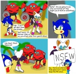 anthro blue_body blue_fur female flashing fur generations heart_symbol machine male text wakeangel2001 sega sonic_the_hedgehog_(series) rouge_the_bat sonic_the_hedgehog bat egg_pawn eulipotyphlan hedgehog mammal robot comic english_text