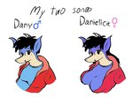anthro blue_body clothing danielica_(dtbs63) dany_(dtbs63) dtbs63 duo female generation_5_pokemon hair looking_at_viewer male nintendo pokemon pokemon_(species) scalie servine