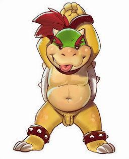 acroposthion anthro balls bracelet claws flaccid foreskin genitals hair humanoid_genitalia humanoid_penis jewelry long_foreskin looking_at_viewer male navel non-mammal_balls penis red_hair seductive shell simple_background slightly_chubby solo spikes tongue tongue_out unretracted_foreskin young young_anthro young_male apis_(artist) mario_bros nintendo bowser_jr. koopa scalie hi_res
