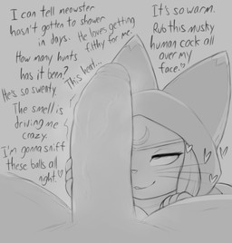 anthro anthro_focus balls bedroom_eyes bite biting_lip biting_own_lip body_worship clothed clothed/nude clothed_female clothing dialogue duo erection eyelashes faceless_character faceless_human faceless_male female female_anthro female_focus female_on_human fingers first_person_view foreskin fur genital_worship genitals hair half-closed_eyes hand_on_penis headgear headgear_only headwear headwear_only heart_symbol hearts_around_head holding_penis human_on_anthro human_pov imminent_sex interspecies looking_at_genitalia looking_at_penis male male/female male_human male_on_anthro male_pov mostly_nude motion_lines musk narrowed_eyes nude partially_clothed partially_retracted_foreskin penetrating_pov penile penis penis_worship seductive self_bite shaking simple_background smile solo_focus text tongue trembling vein veiny_penis whiskers kierus capcom monster_hunter monster_hunter_stories_2:_wings_of_ruin tsukino_(monster_hunter_stories) felid felyne human lynian mammal palico 2023 digital_media_(artwork) english_text greyscale hi_res monochrome