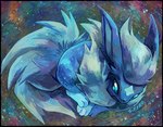 blue_body blue_eyes blue_fur blue_hair detailed_painting fur hair painting blitzdrachin conditional_dnp nintendo pokemon fan_character canid eeveelution flareon generation_1_pokemon mammal pokemon_(species) 2023 digital_media_(artwork) digital_painting_(artwork) painting_(artwork) tagme