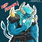 anthro clothed clothing horn male smile solo tail darkenstardragon dota valve barathrum_the_spirit_breaker bovid bovine cattle mammal 2015 hi_res