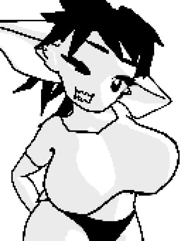 big_breasts big_butt black_hair bounce bouncing_breasts breasts butt dancing eyelashes eyeliner female hair huge_breasts jiggling makeup shortstack solo thick_thighs dualjack sound_warning league_of_legends riot_games tencent humanoid imp yordle animated digital_media_(artwork) hi_res monochrome pixel_(artwork) short_playtime sound video