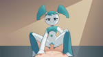 abdominal_bulge assertive_female athletic athletic_female bed blue_hair blush bodily_fluids cowgirl_position cum cum_in_pussy cum_inside dominant dominant_female duo female first_person_view from_front_position front_view furniture genital_fluids genitals hair human_on_robot human_penetrating light-skinned_male looking_at_viewer machine male male/female male_pov on_bottom on_top orgasm penetration penis pussy sex skinny slim vaginal vaginal_penetration my_life_as_a_teenage_robot nickelodeon jenny_wakeman human humanoid mammal robot 2d_animation animated digital_media_(artwork) hi_res high_framerate motion_tweening sound tagme webm