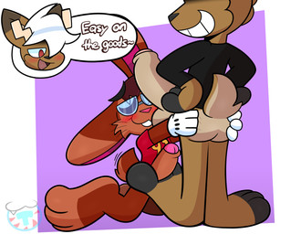 3_toes 4_fingers admiring anthro antlers balls balls_on_face big_feet big_penis blush blush_lines butt butt_grab cartoon_gloves duo feet fingers foot_fetish foot_play footjob foreskin genitals hand_on_butt horn humanoid_genitalia humanoid_penis male male/male paws penile penis penis_between_toes penis_on_face sack sex smug smug_expression smug_eyes smug_face smug_grin tail toes toes_on_penis toony mintytempest major_(mintytempest) roderick_(tamerkoh) deer lagomorph leporid mammal rabbit hi_res