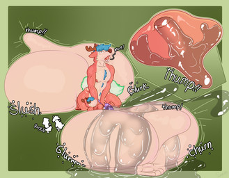 anthro antlers ball_inflation balls big_balls blue_body blue_fur blue_hair bodily_fluids excessive_genital_fluids excessive_precum fur genital_fluids genitals green_tail hair horn huge_balls hyper hyper_balls hyper_genitalia hyper_precum infinite_genital_fluids infinite_precum jet_bulge kneeling male penetration penile penile_penetration penis penis_in_penis pink_body pink_fur precum precum_in_balls precum_inflation precum_puddle precum_squirt purple_penis sex solo tail tan_body tan_fur urethral urethral_penetration voodoo voodoo_doll voodoo_inflation voodoo_masturbation servo117 habbie canid canine deer hybrid mammal 2026 absurd_res digital_media_(artwork) hi_res