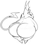 big_butt butt huge_butt male overweight dragmon nintendo pokemon generation_1_pokemon pokemon_(species) raichu guide_lines hi_res monochrome sketch