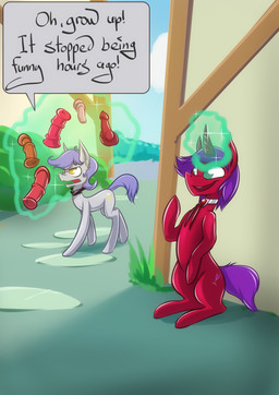 angry animal_dildo animal_sex_toy dildo duo equine_dildo feral horn humor joke magic male sex_toy smile stalking text ratcha hasbro my_little_pony mythology equid equine horse mammal mythological_creature mythological_equine pony unicorn absurd_res digital_media_(artwork) hi_res