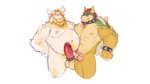 abs accessory anthro anthro_on_anthro areola arm_around_shoulders arm_hair balls barazoku beard belly belly_overhang biceps big_balls big_muscles big_penis body_hair bracelet chest_hair cock_ring collar duo erection eyebrows facial_hair frottage genitals glans hair hairy happy_trail horn huge_muscles humanoid_genitalia humanoid_penis jewelry leg_hair long_hair male male/male mature_male musclegut muscular muscular_anthro muscular_male navel nipples non-mammal_balls non-mammal_nipples nude overweight overweight_anthro overweight_male pecs penile penis penis_accessory penis_jewelry pubes sex shell simple_background smile spiked_bracelet spiked_cock_ring spiked_collar spiked_shell spikes spikes_(anatomy) standing thick_arms thick_penis thick_thighs white_background avocadom mario_bros nintendo undertale_(series) asgore_dreemurr bowser boss_monster_(undertale) bovid caprine goat koopa mammal scalie 16:9 2024 hi_res widescreen