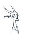 anthro blush clothed clothing hoodie male simple_background solo topwear white_background fuel_(artist) chico_(fuel) antelope bovid mammal 2019 2d_animation animated black_and_white_and_red short_playtime