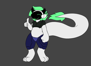ambiguous_gender anthro gesture hand_gesture machine solo tail tail_tuft thumbs_up tuft wide_hips zenkerdragon mythology dragon mythological_creature mythological_scalie protogen scalie hi_res genderfluid_(lore)