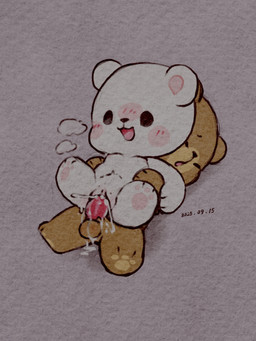 abdominal_bulge anthro balls black_eyes black_nose blush bodily_fluids breasts breath brown_body brown_ears brown_fur brown_pawpads cum cum_from_vagina cum_in_vagina cum_inside dim_lighting duo ears_up female female_on_top fur genital_fluids genitals happy leaking_cum looking_pleasured male male/female mouth_closed nipples on_top open_mouth open_smile pawpads paws penetration penile penile_penetration penis penis_in_vagina pink_inner_ear pink_nipples pink_pawpads sex shadow smile vaginal vaginal_penetration white_body white_ears white_fur arisel_uwu milkmochabear milk_(milkmochabear) mocha_(milkmochabear) bear mammal 2025 3:4 colored dated hi_res