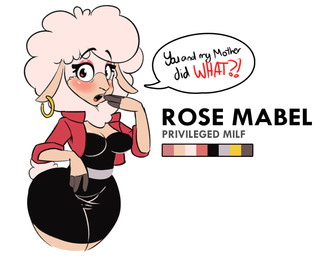 anthro breasts cleavage clothed clothing cocktail_dress dialogue ear_piercing ear_ring female fully_clothed jacket looking_at_viewer open_clothing open_jacket open_topwear piercing ring_piercing simple_background solo speech_bubble text topwear wide_hips wool_hair ultrahyper beat_banger bunfan_games rose_mabel bovid caprine mammal sheep 2022 character_name english_text hi_res model_sheet