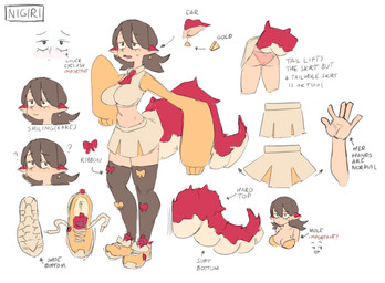 5_fingers big_breasts bodily_fluids bottomwear bow_ribbon breasts cleavage clothed clothed_female clothed_humanoid clothing ear_piercing eyelashes female female_humanoid fingers footwear front_view hair legwear light_body light_skin long_sleeves markings midriff mole_(marking) mouth_closed open_mouth piercing question_mark red_tail ribbons shirt shoelaces shoes simple_background skirt small_waist smile sweat sweatdrop tail text thick_tail thigh_highs topwear white_background white_bottomwear white_clothing white_shirt white_skirt white_topwear yellow_clothing yellow_footwear yellow_shoes karu184 mythology nigiri_(karu184) animal_humanoid dragon dragon_humanoid humanoid mythological_creature mythological_scalie scalie 2023 absurd_res digital_drawing_(artwork) digital_media_(artwork) english_text hi_res model_sheet