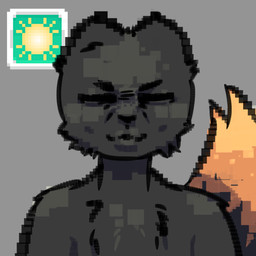 ambiguous_gender anthro black_body black_fur black_nose dipstick_tail eyes_closed front_view fur markings orange_tail_tip simple_background smile solo tail tail_markings borealhao casualties:_unknown gunsaw ishowspeed my_mom_is_kinda_homeless canid canine expie_(gunsawian) fox gunsawian mammal murid murine rat rodent 1:1 absurd_res bust_portrait digital_media_(artwork) headshot_portrait hi_res portrait reaction_image