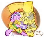 clothed clothing cosplay duo female feral standing young young_feral 0r0ch1 friendship_is_magic hasbro jojo's_bizarre_adventure my_little_pony diamond_tiara_(mlp) dio_brando silver_spoon_(mlp) the_world_(jjba) earth_pony equid equine horse mammal pony 2011 meme