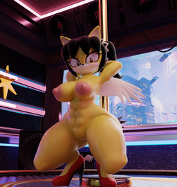 abs anthro black_nose breasts clothing female footwear high_heels looking_at_viewer nipples nude pole shoes solo stripper_pole thick_thighs skippyarts coel3d_(modeler) sega sonic_the_fighters sonic_the_hedgehog_(series) honey_the_cat felid feline mammal 3d_(artwork) blender_(artwork) blender_cycles_(artwork) digital_media_(artwork) hi_res