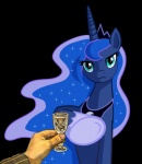 alcohol beverage blue_body blue_fur blue_hair container crown cup denied disembodied_hand drinking_glass duo female feral food fur glass glass_container glass_cup hair headgear horn long_hair parody royalty simple_background solo_focus teal_eyes transparent_background wine_glass unknown_artist friendship_is_magic hasbro my_little_pony mythology princess_luna_(mlp) equid equine human mammal mythological_creature mythological_equine unicorn 2013 alpha_channel