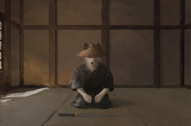 afternoon anthro asian_clothing black_ears calm claws clothing detailed_background east_asian_clothing fur hands_on_legs hat hat_over_eyes headgear headwear inside japanese_clothing katana kemono light light_beam male melee_weapon realistic resting samue serene sitting solo sunbeam sunlight sword tatami weapon white_body white_fur window wooden_beam evk border_collie canid canine canis collie domestic_dog herding_dog mammal pastoral_dog sheepdog detailed hi_res