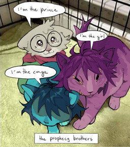 alternate_species ambiguous_gender blue_body blue_fur blue_hair cheek_tuft clothing eyewear facial_tuft female feral fur glasses green_clothing green_robe group hair male mouth_closed pink_scarf purple_body purple_fur purple_hair robe round_glasses scarf smile sparkles sparkling_eyes speech_bubble text trio tuft wearing_glasses white_body white_fur m4g0 deltarune undertale_(series) kris_dreemurr ralsei susie_(deltarune) domestic_cat felid feline felis mammal 2025 draw_over english_text hi_res meme