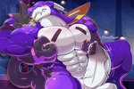 abs anal anal_penetration anthro balls biceps big_penis black_body black_sclera blush claws duo erection genitals heart_symbol horn huge_penis looking_pleasured male male/male male_penetrated male_penetrating male_penetrating_male muscular muscular_anthro muscular_male nipple_fetish nipple_pinch nipple_play nipples pecs penetration penile penile_penetration penis penis_in_ass pinch sex size_difference small_dom_big_sub thrusting vein veiny_penis dumblizard97 leafy97 bandai_namco digimon digimon_(species) gulusgammamon scalie absurd_res hi_res