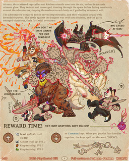 5_fingers abs anthro armor arrow_(weapon) attack balls bat_ears bat_wings biceps big_balls big_penis black_balls black_body black_fur black_genitals black_penis blue_eyes bodily_fluids bottomless bottomless_anthro bottomless_male clothed clothing constricted_pupils crotch_attack d20 demonic dice dice_roll door dripping duo enchanted_item enchanted_sword enchanted_weapon erection eye_patch eyewear feet fingers fire flaccid fluids_drip flying food foreskin fruit fur genital_fluids genital_torture genitals glowing glowing_eyes group gun handjob hat headgear headwear helmet huge_balls huge_penis humanoid_genitalia humanoid_penis illustrated_story improvised_clothing improvised_weapon key kitchen long_penis mace magic magic_user male male/male melee_weapon membrane_(anatomy) membranous_wings mostly_offscreen_anthro mostly_offscreen_character mostly_offscreen_male mostly_onscreen muscular muscular_anthro muscular_male nipples nude nude_anthro nude_male onion open_door pecs penile penis penis_grab pepper_(fruit) pepper_shaker plant precum precum_drip profanity pupils ranged_weapon rogue sex shocked simple_background slashing slippery slipping small_balls small_pupils smaller_balls_bigger_penis smile snout solo story_in_picture sword tail tears teeth text tight_balls tusks vegetable weapon wings wizard_hat hotsatyr dungeons_and_dragons hasbro mythology the_dungeon_(hotsatyr) wizards_of_the_coast ali-al'gatur baboon-appetit bat-terluck billy-gowhat albino_alligator baboon badger bat bovid caprine demon goat haplorhine mammal monkey mustelid musteline old_world_monkey primate 2026 censored digital_media_(artwork) english_text mosaic_censorship multiple_images story uncensored_version_at_paywall