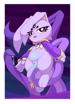 3_eyes anthro anthro_penetrated biped bodily_fluids bottomless clothed clothing cum cum_in_vagina cum_inflation cum_inside duo eyelashes female female_penetrated genital_fluids genitals inflation multi_eye open_mouth penetration purple_body questionable_consent sex tentacle_in_vagina tentacle_penetration tentacle_sex tentacles vaginal vaginal_penetration vulva kekitopu gem_(kekitopu) lagomorph leporid mammal rabbit tentacle_creature 2023 absurd_res digital_media_(artwork) hi_res