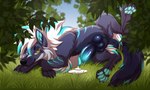 animal_genitalia animal_penis aura balls big_balls bodily_fluids canine_genitalia canine_penis cum cum_on_ground erection feral field fluffy fluffy_tail forest fuzzy fuzzy_balls genital_fluids genitals grass heterochromia knot knotted_penis leaking_cum lying male on_front pawpads paws penis plant purple_eyes raised_leg scar sheath shrub solo tail tree yellow_eyes silvergrin zetsin rexxy_(pipinosgr) canid canine canis dire_wolf mammal prehistoric_species wolf