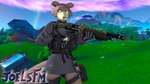 anthro clothed clothing female gun ranged_weapon shotgun solo tail weapon joelsfm beastars epic_games fortnite juno_(beastars) canid canine canis mammal wolf 16:9 3d_(artwork) 4k absurd_res digital_media_(artwork) hi_res source_filmmaker_(artwork) widescreen